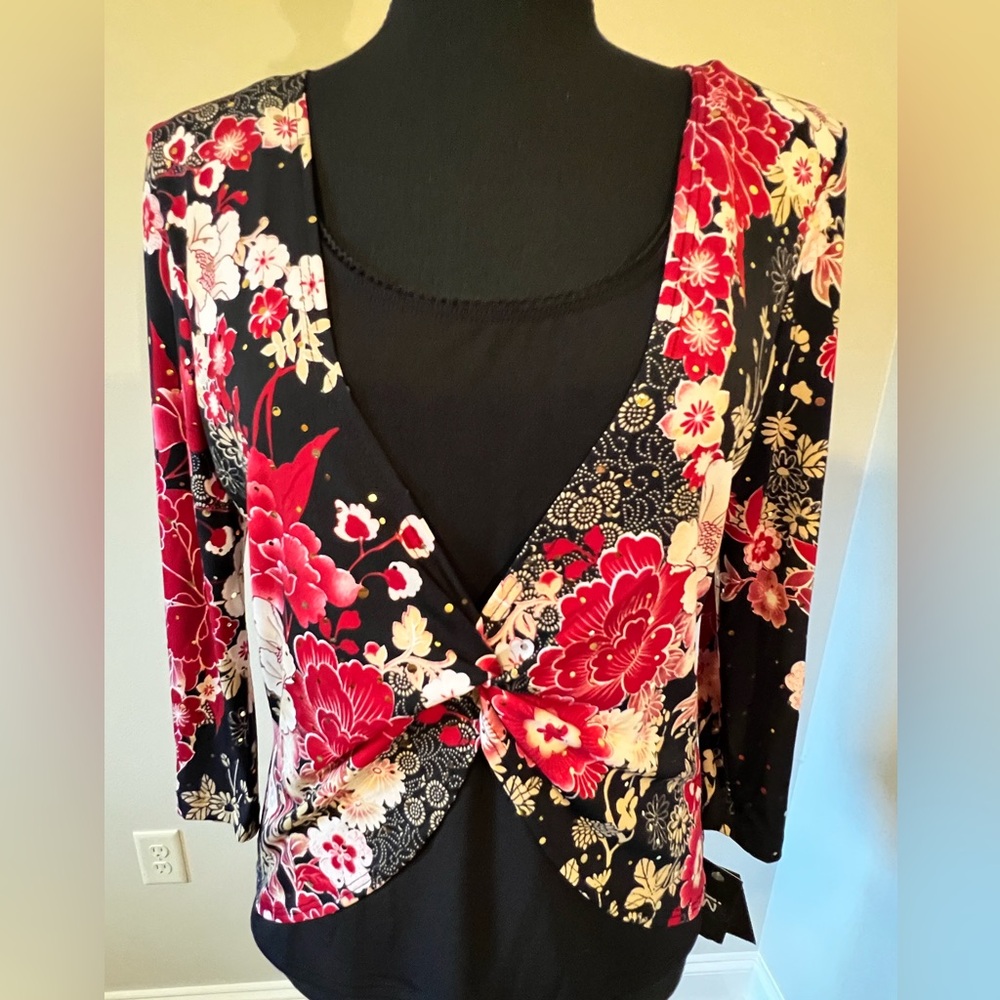 IZ Byer California Scoop Neck Layered Top